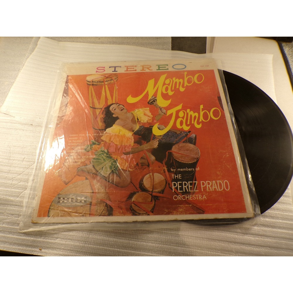 Perez Prado Orchestra Mambo Jambo Vinyl LP Crown Records CST Stereo Latin Jazz